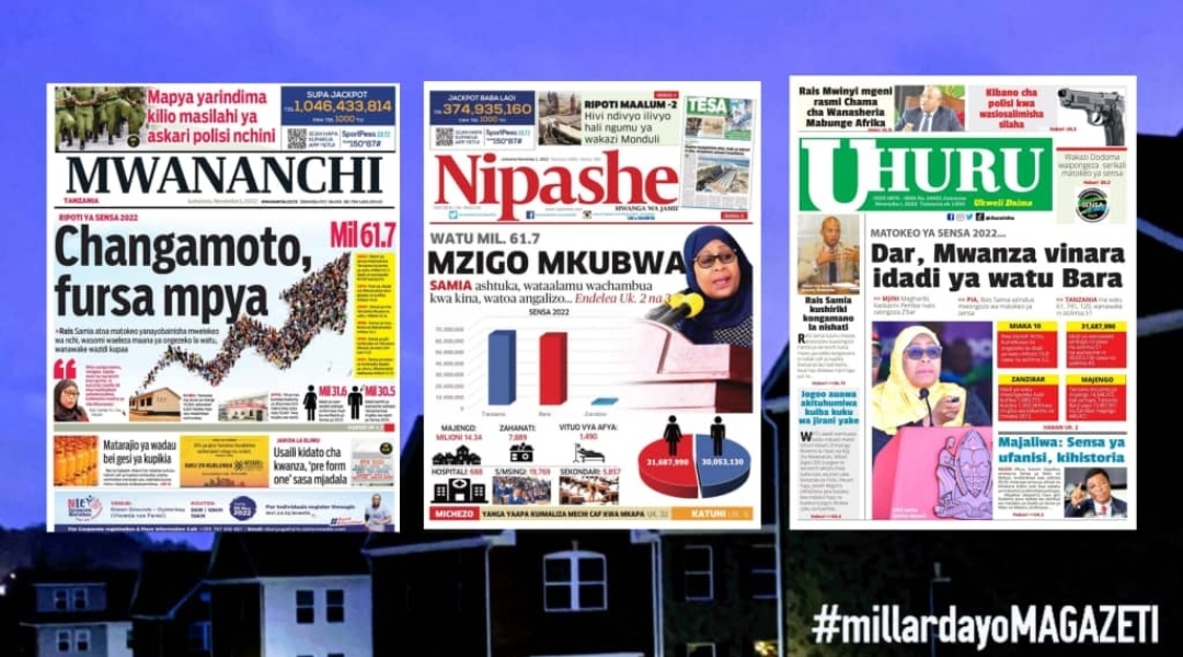 Habari Kubwa Za Magazeti Ya Tanzania Leo November Millard Ayo