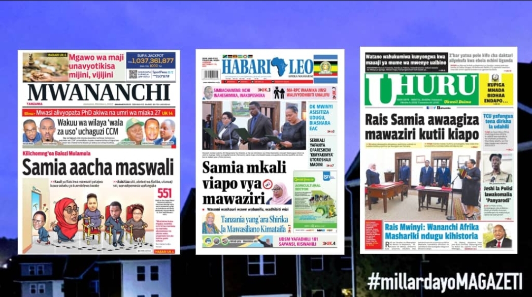 Habari Kubwa Za Magazeti Ya Tanzania Leo October 4, 2022 - Millard Ayo