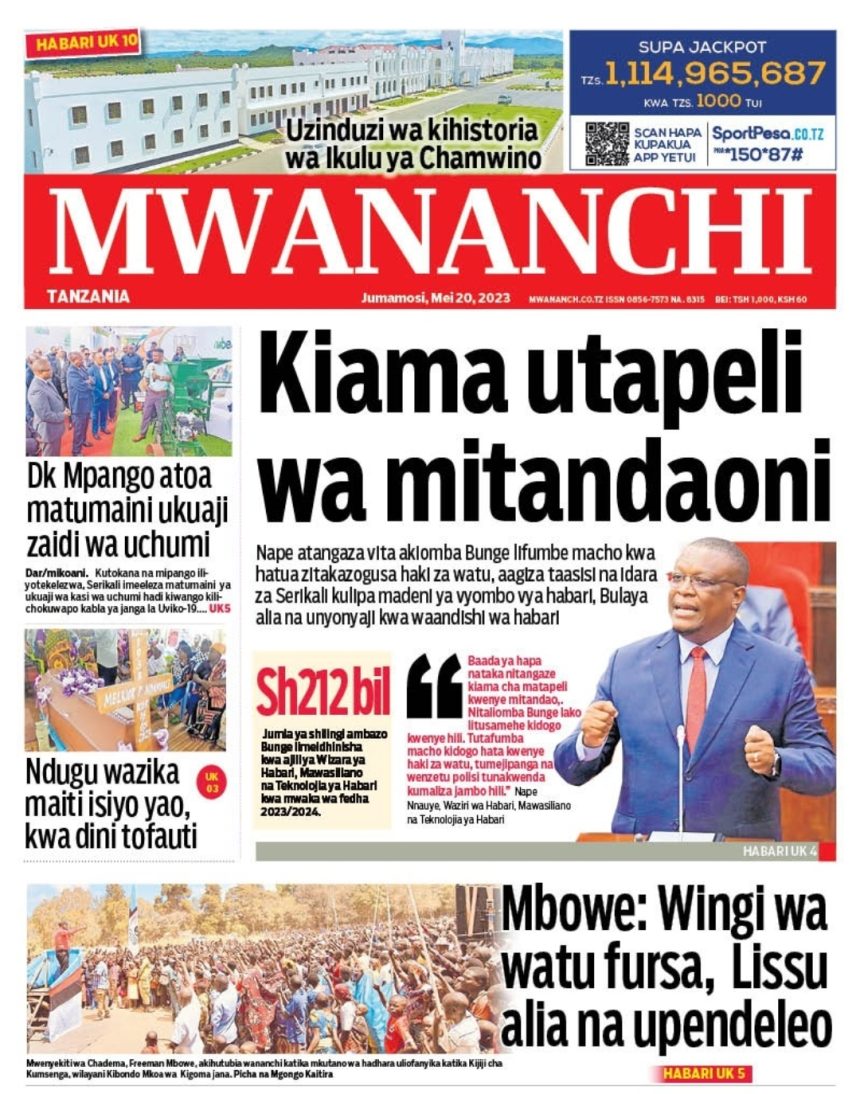 Habari Kubwa Za Magazeti Ya Tanzania Leo May Millard Ayo