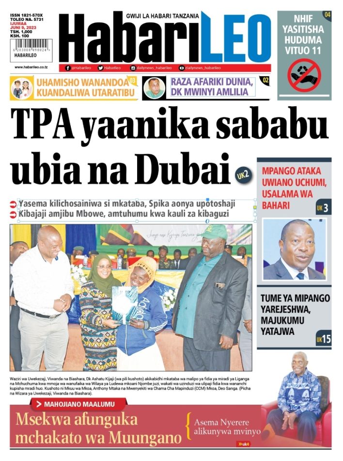 Habari kubwa za Magazeti ya Tanzania leo June 9, 2023 Millard Ayo